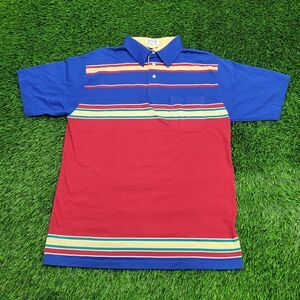 Vintage 90s Arrow Preppy Polo Shirt M/L 20x29 Blue